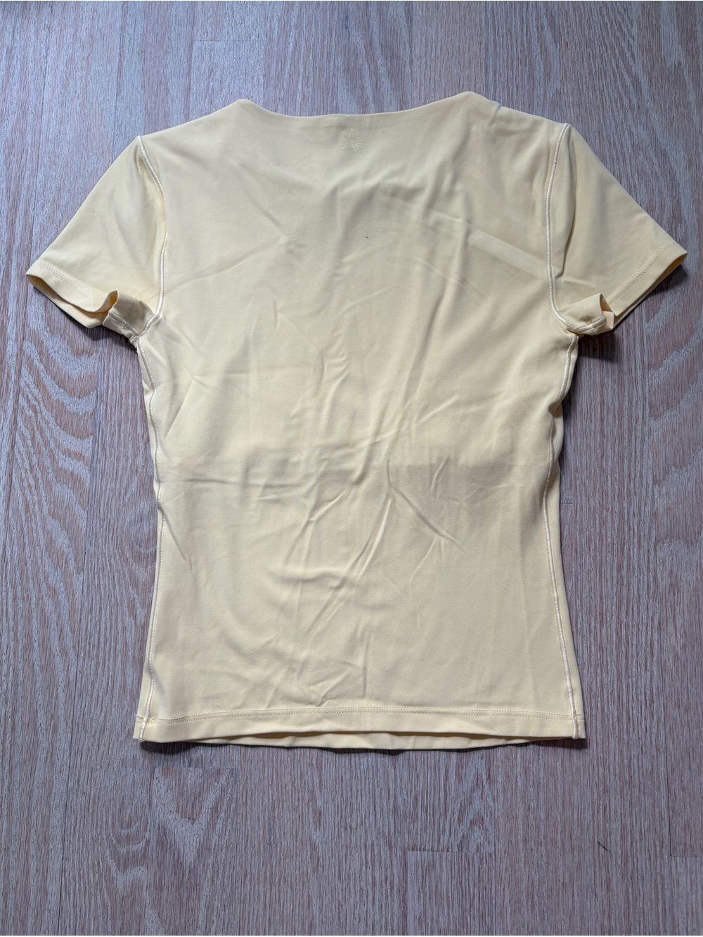 OFFLINE by Aerie Real Me Xtra Women’s Short Sleeve T Shirt in Yellow Notes - Picture 7 of 12